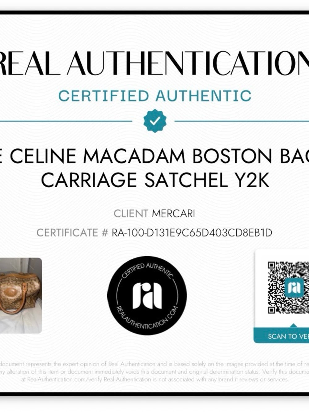 Authentic Vintage Celine Macadam Boston Bag Horse Carriage Satchel - Picture 3 of 16